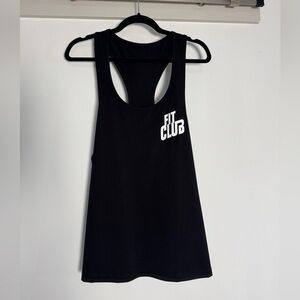 Black Las Vegas Fit Club Gym Oversized Relaxed Fit Tank Top Small New